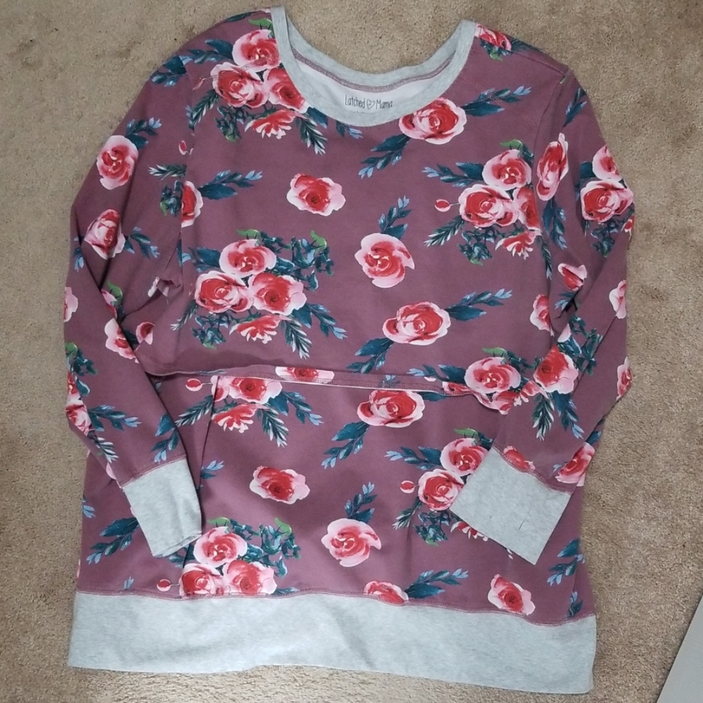 Plus size nursing sweatshirt